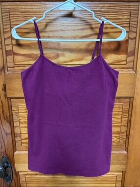 Sonoma Plum Spaghetti-Strap Camisole with built in bra and adjustable straps